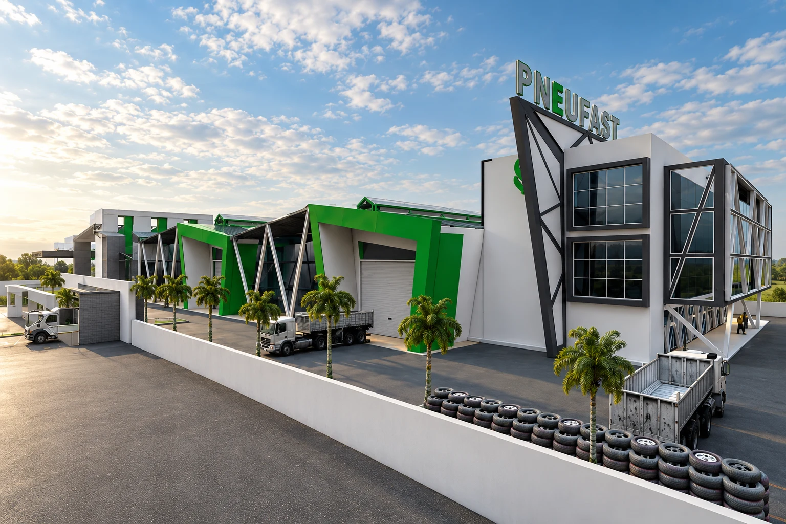 Industrial Hub — visualisation architecturale